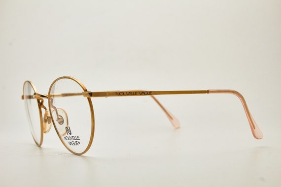 round glasses 1980s NOUVELLE VAGUE SPENCER 49 Gol… - image 3