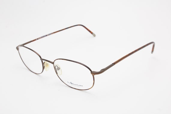 Vintage RALPH LAUREN 460 brown oval eyeglasses 19… - image 3