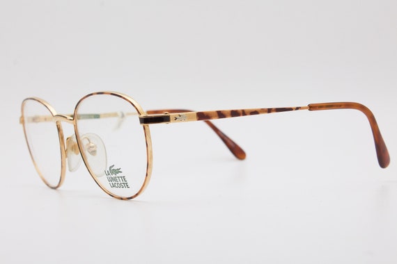 LACOSTE glasses 913F brown gold frame/Hipster eye… - image 5
