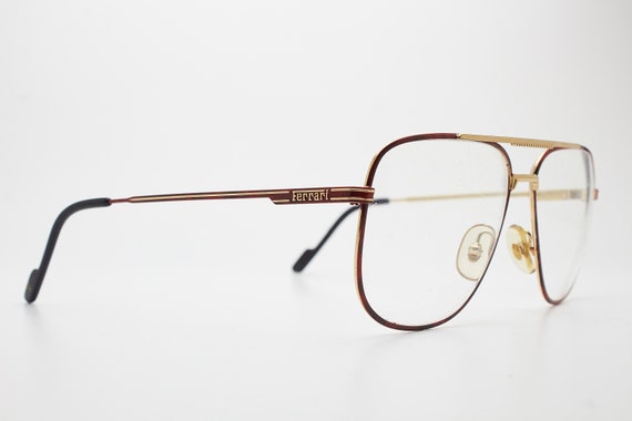 Vintage Eyewear FERRARI F26 red golden frame,vint… - image 5