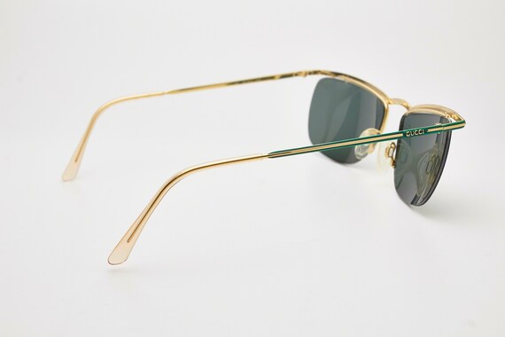 Vintage Sunglasses GUCCI GG1224 47R Woman Gold/Gr… - image 5