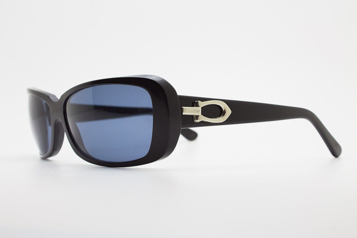 Vintage zonnebril CARTIER White Gold Verguld Frankrijk Luxe Etsy