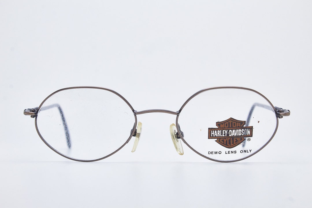 Back to 90's Vintage Oval Eyewear Tm HARLEY-DAVIDSON HD79 49-19 Black ...
