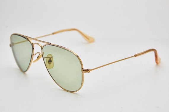 Vintage eye glasses 80s/RAY BAN AVIATOR 10KG Gold… - image 1