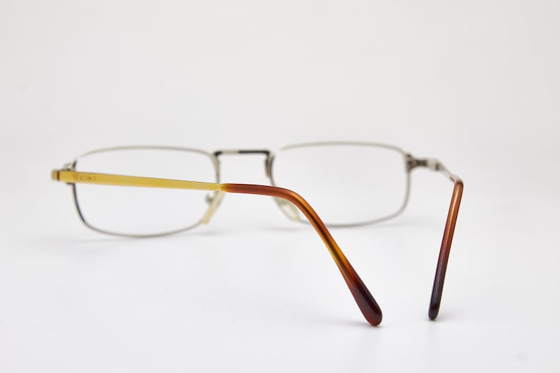 Vintage Glasses VERSACE Mod.V06 Col.039 Man Square High-Fashion Steampunk Eyewear Metal Unisex Luxury Eyeglasses Frame For Sunglasses N.O.S