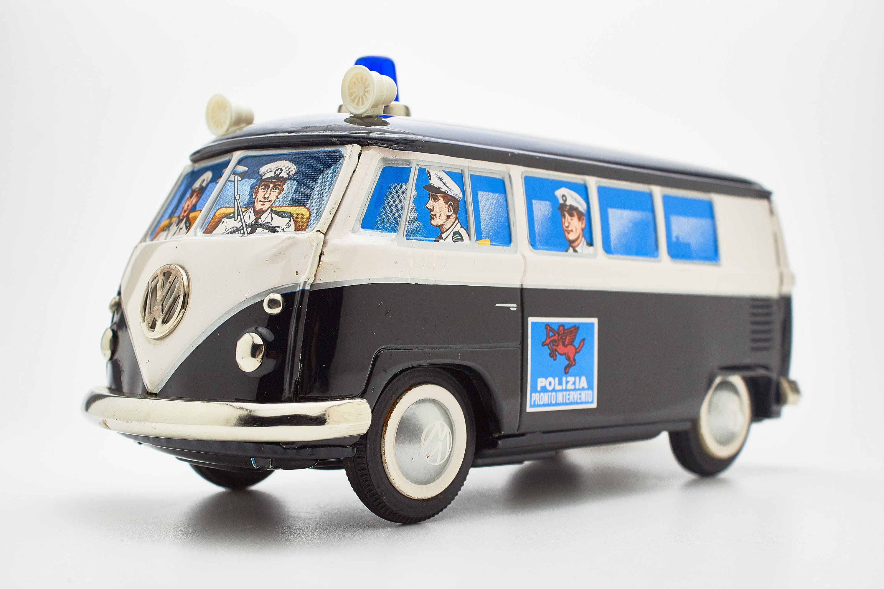 Vintage Japan Toy Car Yonezawa 50's-60's Volkswagen POLIZIA