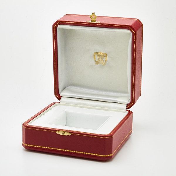 vintage CARTIER Paris Watch Box Antique Cartier London Parigi New York Boîte de montre CARTIER en cuir rouge