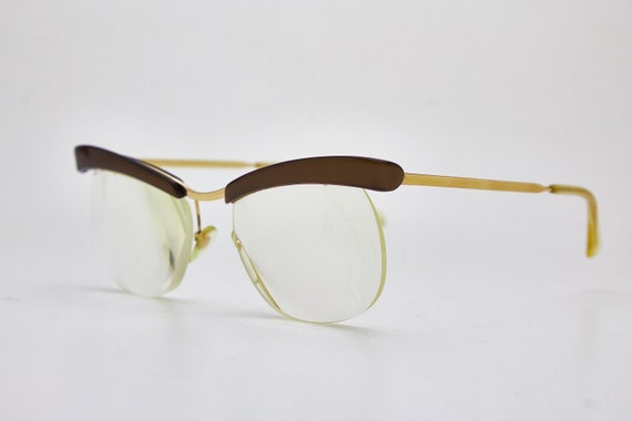 Vintage Sunglasses AMOR 1026 Gold Filled Half-frame Cateye - Etsy