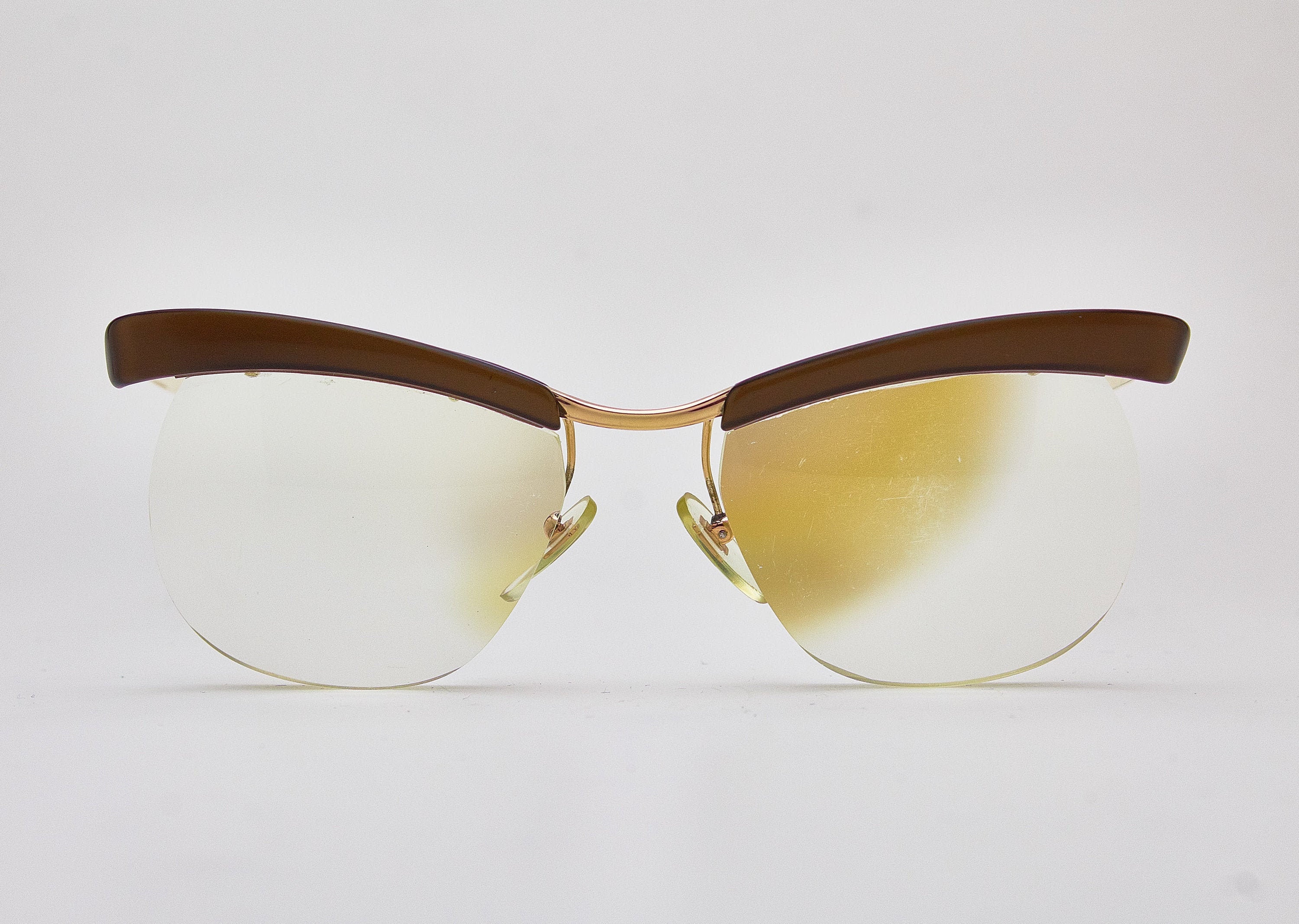 Vintage Sunglasses AMOR 1026 Gold Filled Half-frame Cateye - Etsy
