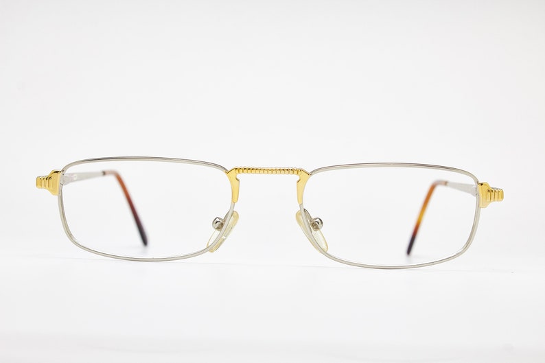 Vintage Glasses VERSACE Mod.V06 Col.039 Man Square High-Fashion Steampunk Eyewear Metal Unisex Luxury Eyeglasses Frame For Sunglasses N.O.S