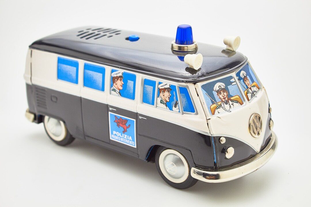 Vintage Japan Toy Car Yonezawa 50's-60's Volkswagen POLIZIA