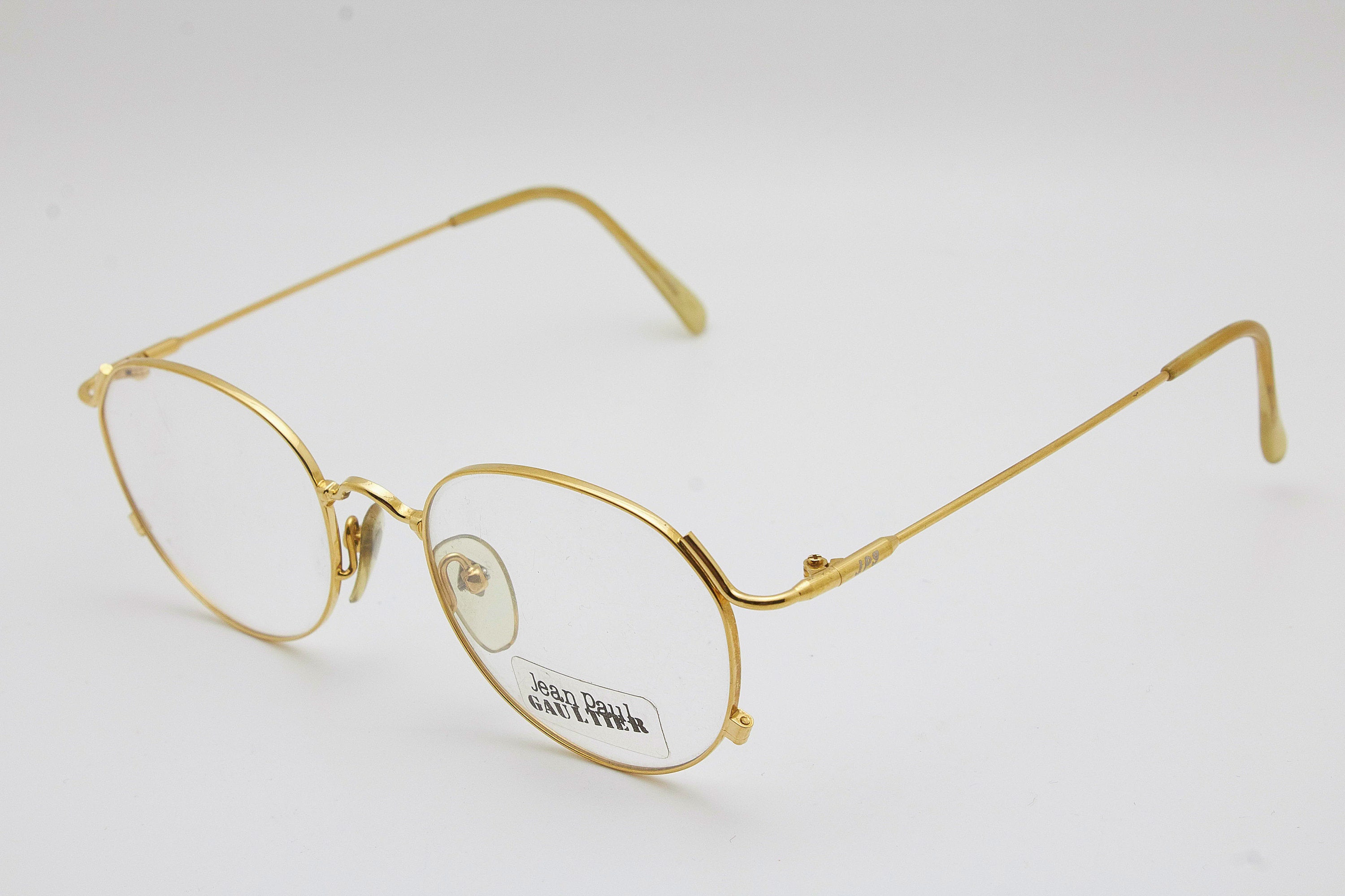 90s Glasses JEAN PAUL GAULTIER 55-2176 50-19 Japan Round