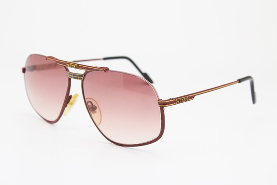 Vintage Sunglasses FERRARI F4 Red Golden Frame vintage Eye Glasses