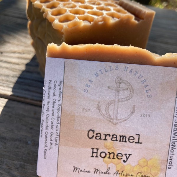 Caramel Honey Bar Soap- Maine Made