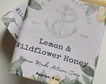 Lemon & Wildflower Honey- Maine Made Bar Soap