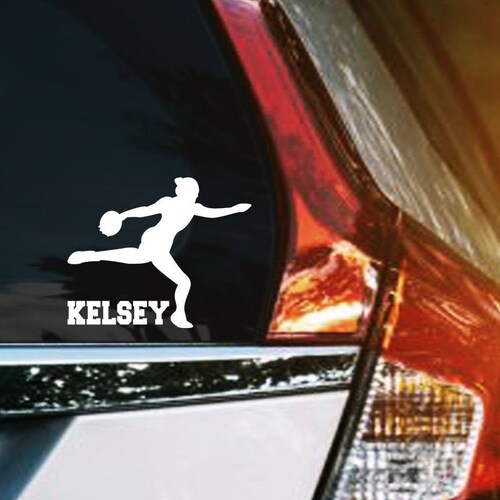 Girl Discus Thrower Vinyl Decal Track and Field Discus Throw Etsy