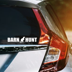 Barn Hunt with Rat Vinyl Decal, Barnhunt Car Window Sticker, Dog Sports Activities, Dog Trainer Decal
