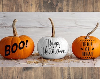Halloween Pumpkin Stickers, Happy Halloween Vinyl Decal for Jack O Lantern Crafts and More!