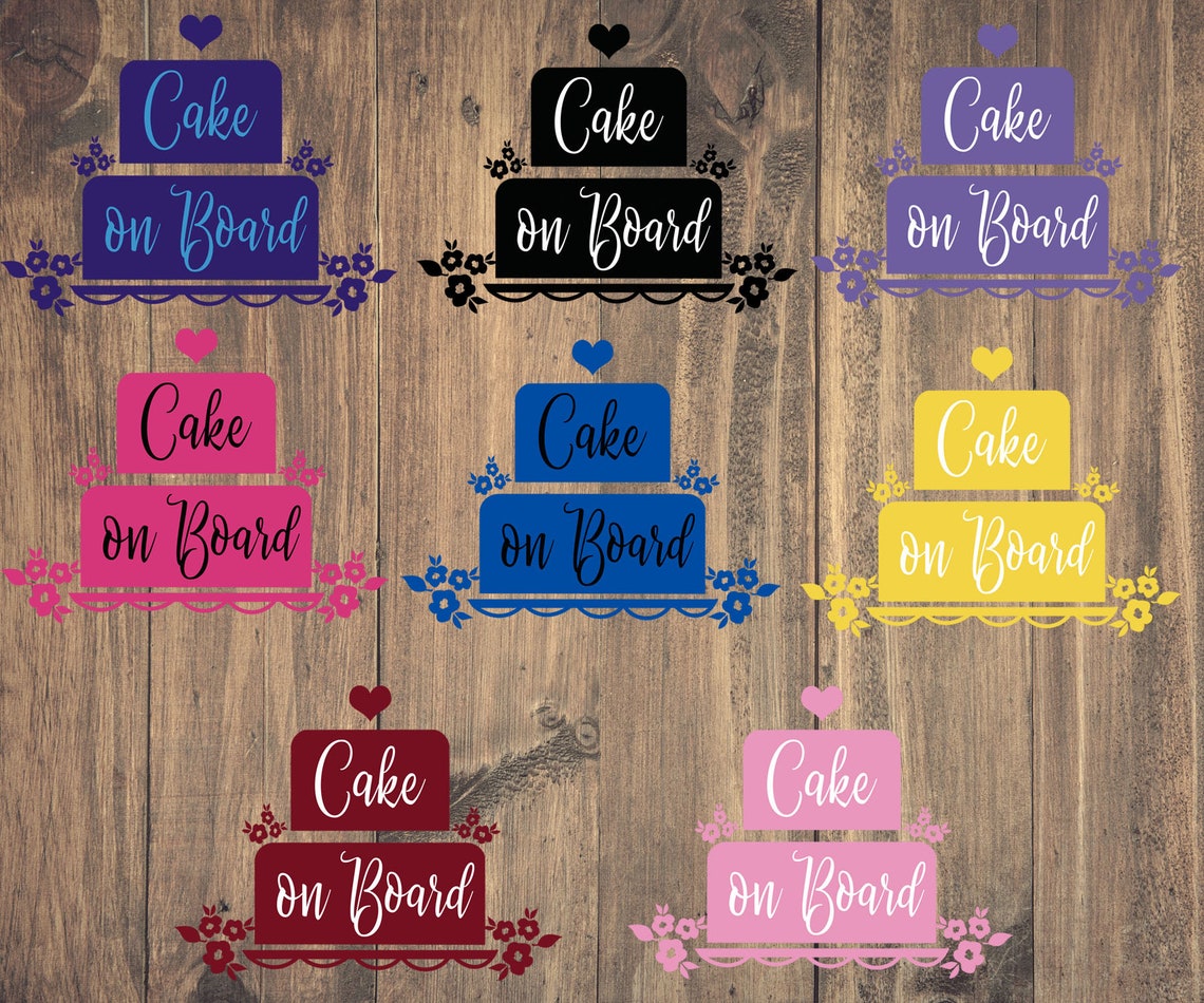 Cake on Board Vinyl Decal for Business Truck Van Car Window Etsy
