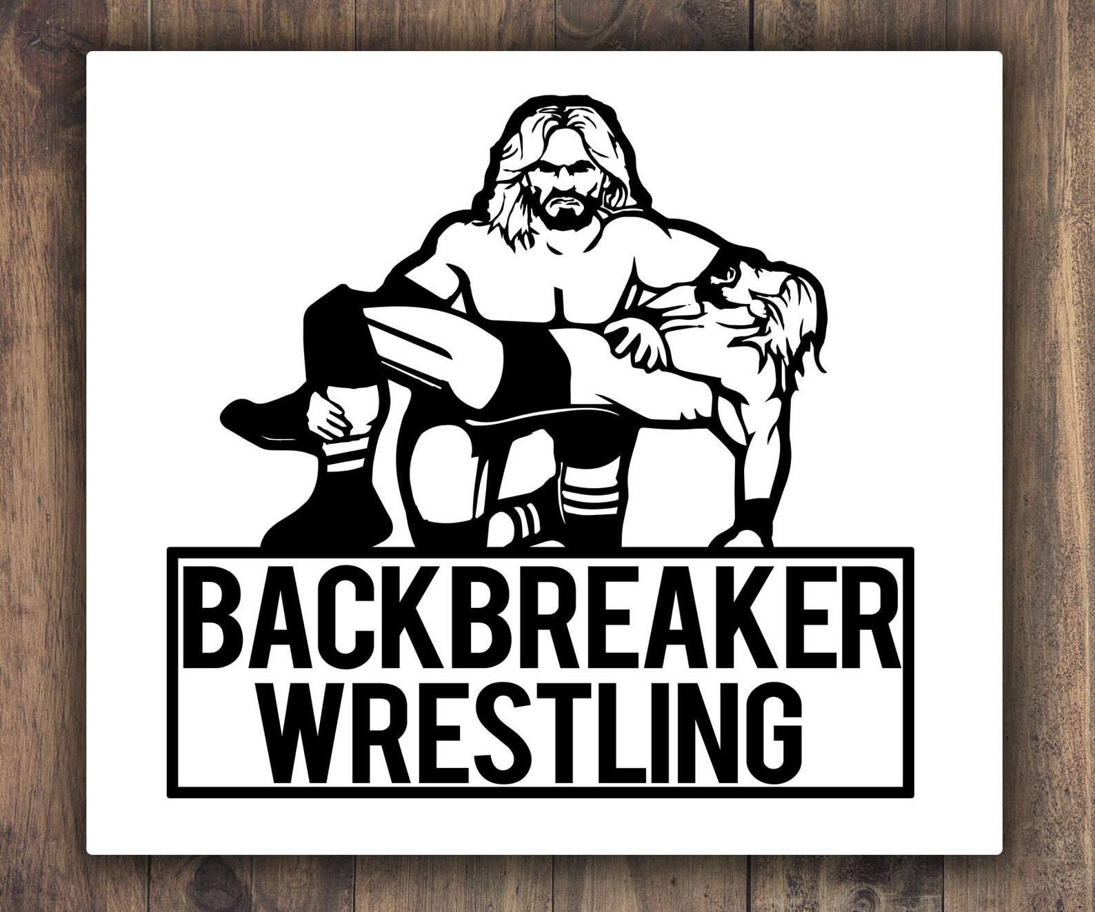 Backbreaker Wrestling Vinyl Decal Wrestler Car Window Sticker Etsy