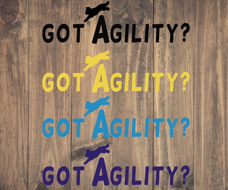 Dog Agility Vinyl Decal for Car Window Laptop Phone Case, Dog Sports ...