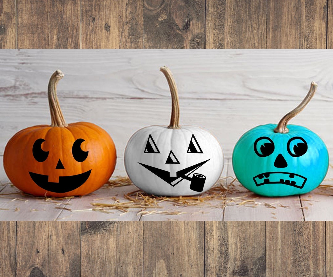 Vintage Inspired Pumpkin Sticker Faces for Halloween! Jack O Lantern ...