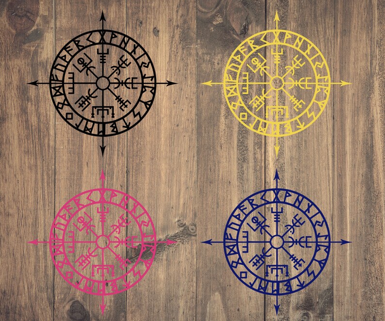 Viking Compass Vinyl Decal Vegvisir Car Window Sticker Norse Etsy