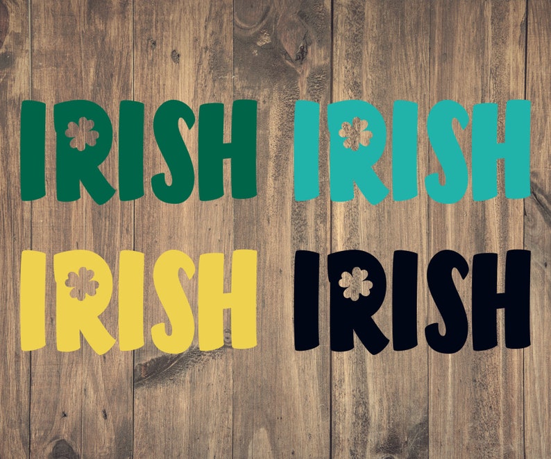 Irish Shamrock Vinyl Decal Irish Car Window Sticker St. Etsy