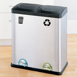 Garbage & Recycle Vinyl Decal Symbols for House or Garage Trash Cans, Garbage Can Decal Stickers, Recycling Bin Decals