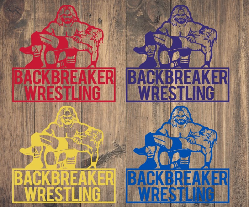 Backbreaker Wrestling Vinyl Decal Wrestler Car Window Sticker Etsy