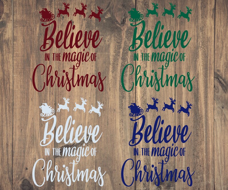 Believe in The Magic of Christmas Vinyl Decal Holiday  Etsy