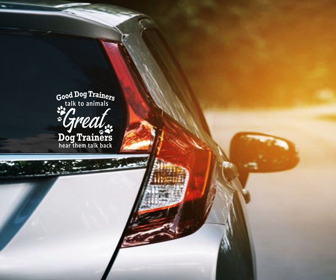 Dog Trainer Vinyl Decal, Car Window Sticker for Animal Trainers ...