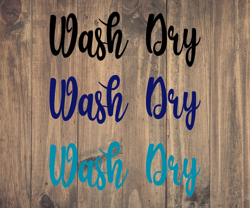 Wash Dry Vinyl Decals for Washer & Dryer Laundry Room Decals Etsy