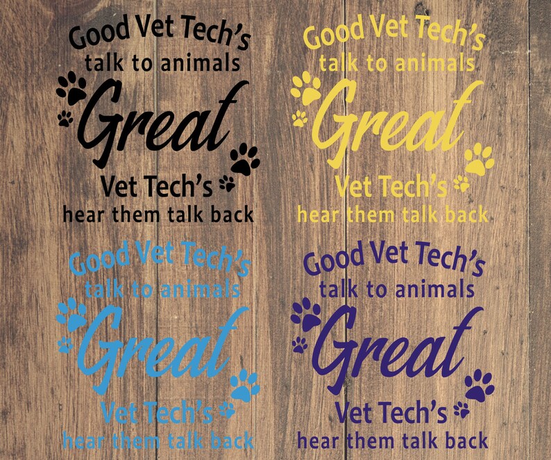 Veterinary Technician Decal for Car Window Laptop Phone Case Etsy