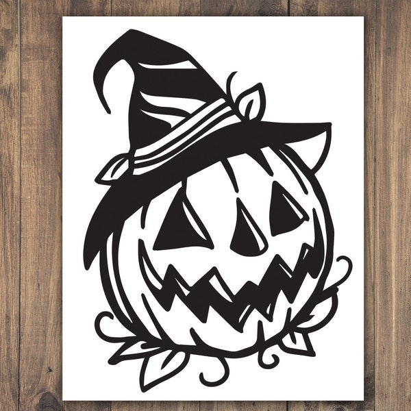 Jack O Lantern Car Decal Etsy