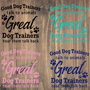 Dog Trainer Vinyl Decal, Car Window Sticker for Animal Trainers ...