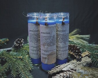 protection [ l ä k a ] 8" intention candle - enhanced with sri lankan organic clove and olive oil infusion