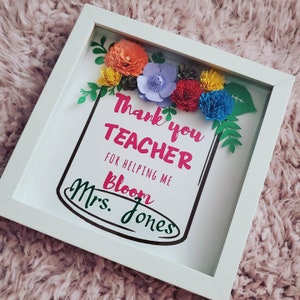 Teachers lighted shadow box teacher&#39;s day gift Gift for teachers Teachers appreciation gift shadow box for teacher