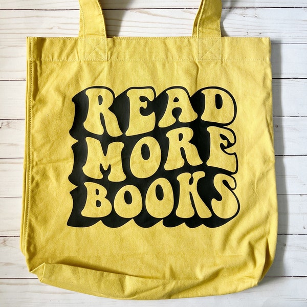 Read More Books | Book Bag | Reusable Bag | Library Book Carrier | Bookish Gift