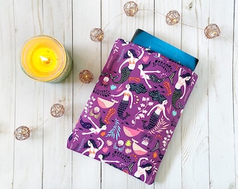 Mermaid Padded Book Sleeve | Book Holder | Book Protector | Book Cover | Bookish | Gift