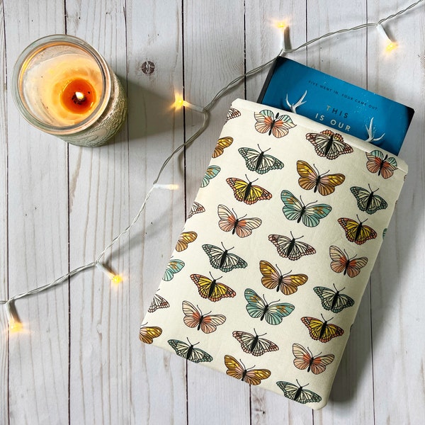 Butterfly Padded Book Sleeve | Book Protector | Book Holder | Book Accessories | Bookish Gift | Premium