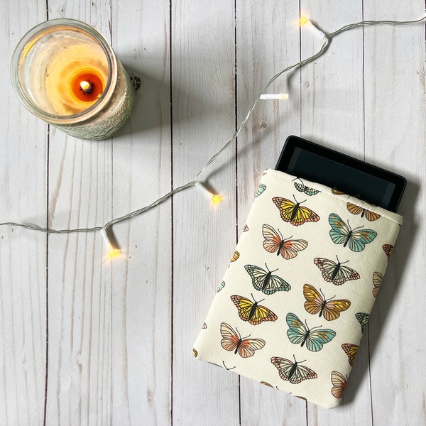 Butterfly Padded Kindle Paperwhite Sleeve | Kindle Oasis Sleeve | E-Reader Sleeve | Bookish Gift | Kindle Accessories | Premium