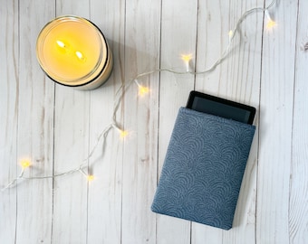 Funda sencilla para Kindle Paperwhite en color azul / Funda para Kindle Oasis / Funda para lector electrónico / Funda para Kindle / Regalo para amantes de los libros