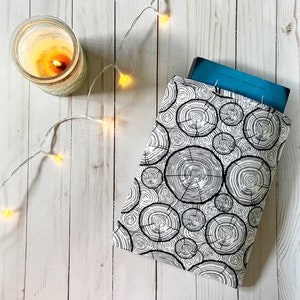 Wood Chips Padded Book Sleeve | Book Protector | Book Holder | Bookish Gift