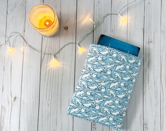 Shark Frenzy Padded Book Sleeve | Book Protector | Book Holder | Bookish Gift