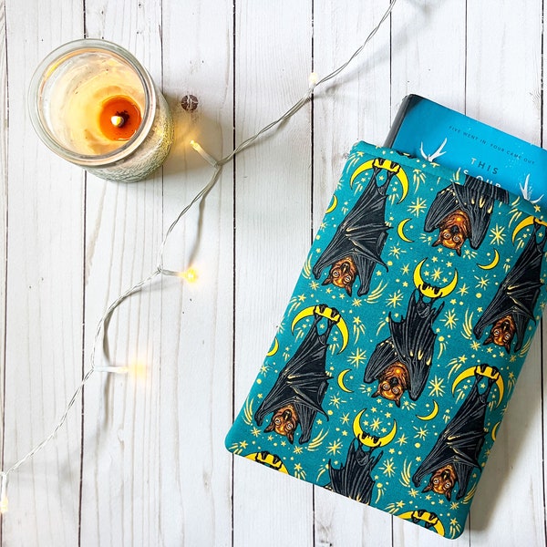 Hanging Bats Padded Book Sleeve | Book Protector | Book Holder | Bookish Gift
