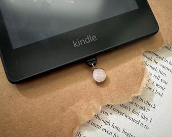 Rose Pink Kindle Charm | USB Type C | Anti Dust Plug | Phone Charm