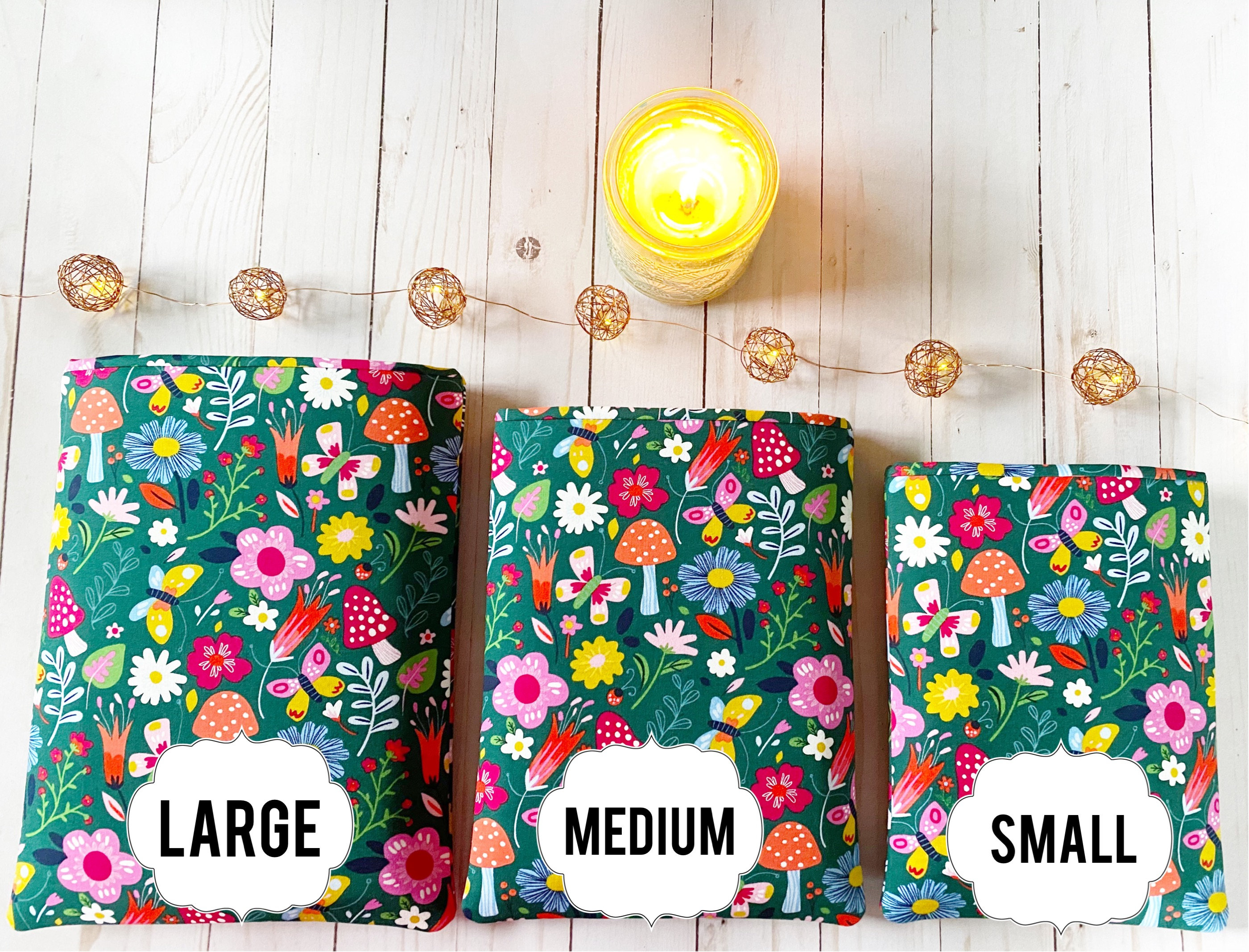 Timber Book Protector Mushroom Forest Padded Book Sleeve | Book Protector | Book Holder ...