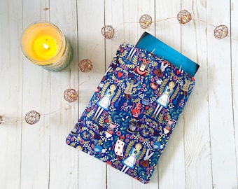 Wonderland Padded Book Sleeve | Book Protector | Book Cover | Book Holder | Bookish | Gift