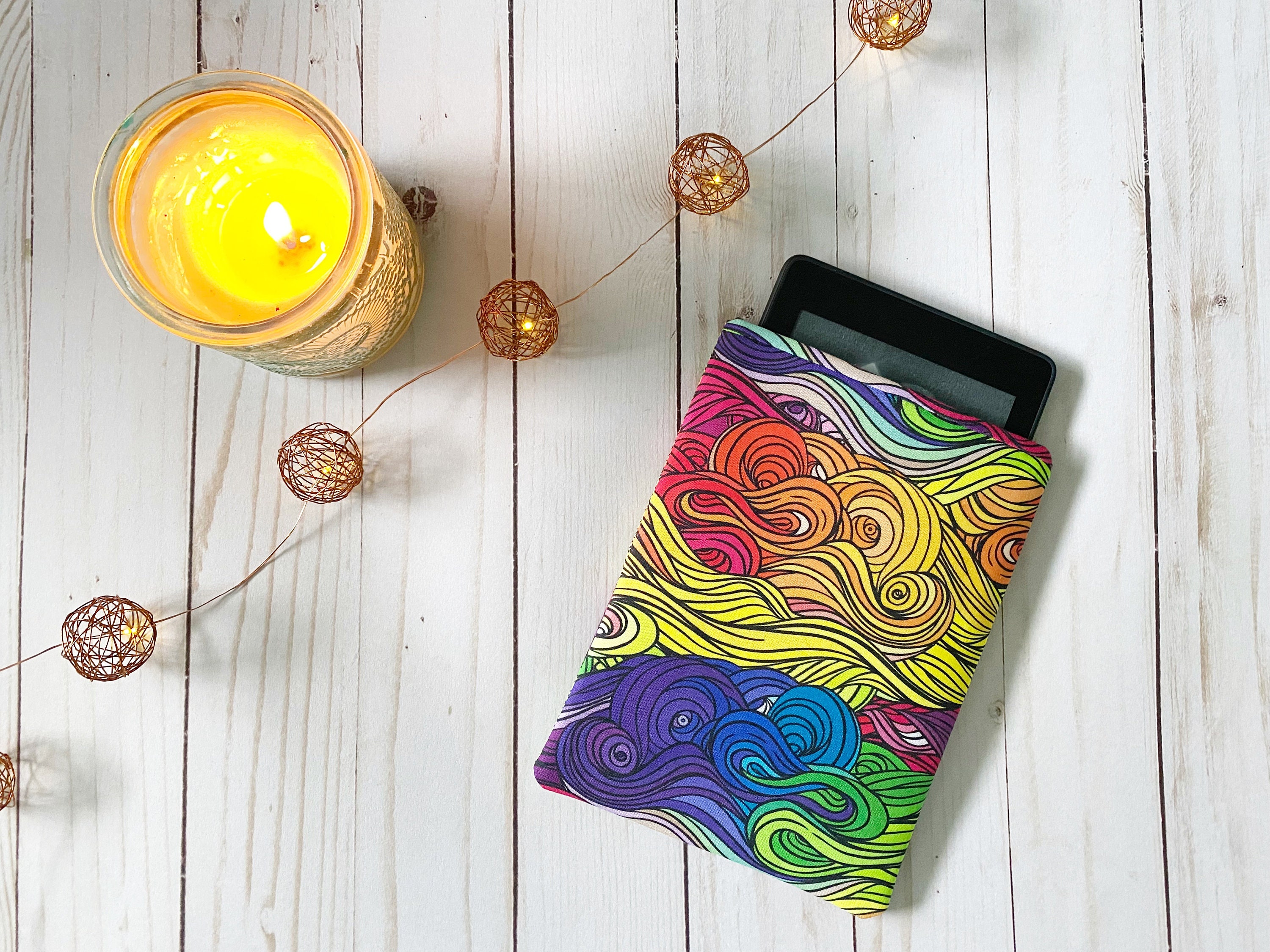 Color Wave Kindle Paperwhite Padded Sleeve EReader Sleeve Etsy